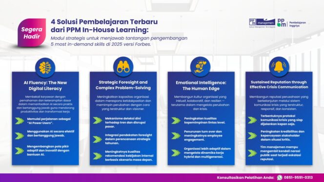 
					Empat Solusi Pembelajaran Terbaru Besutan PPM Manajemen/Foto. Ist/Industriindonesia.id
