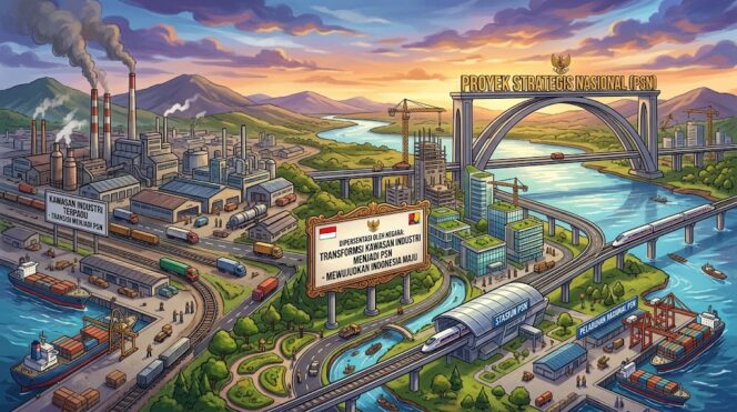 
					Ilustrasi Kawasan Industri menuju PSN/Foto. Gemini/Industriindonesia.id
